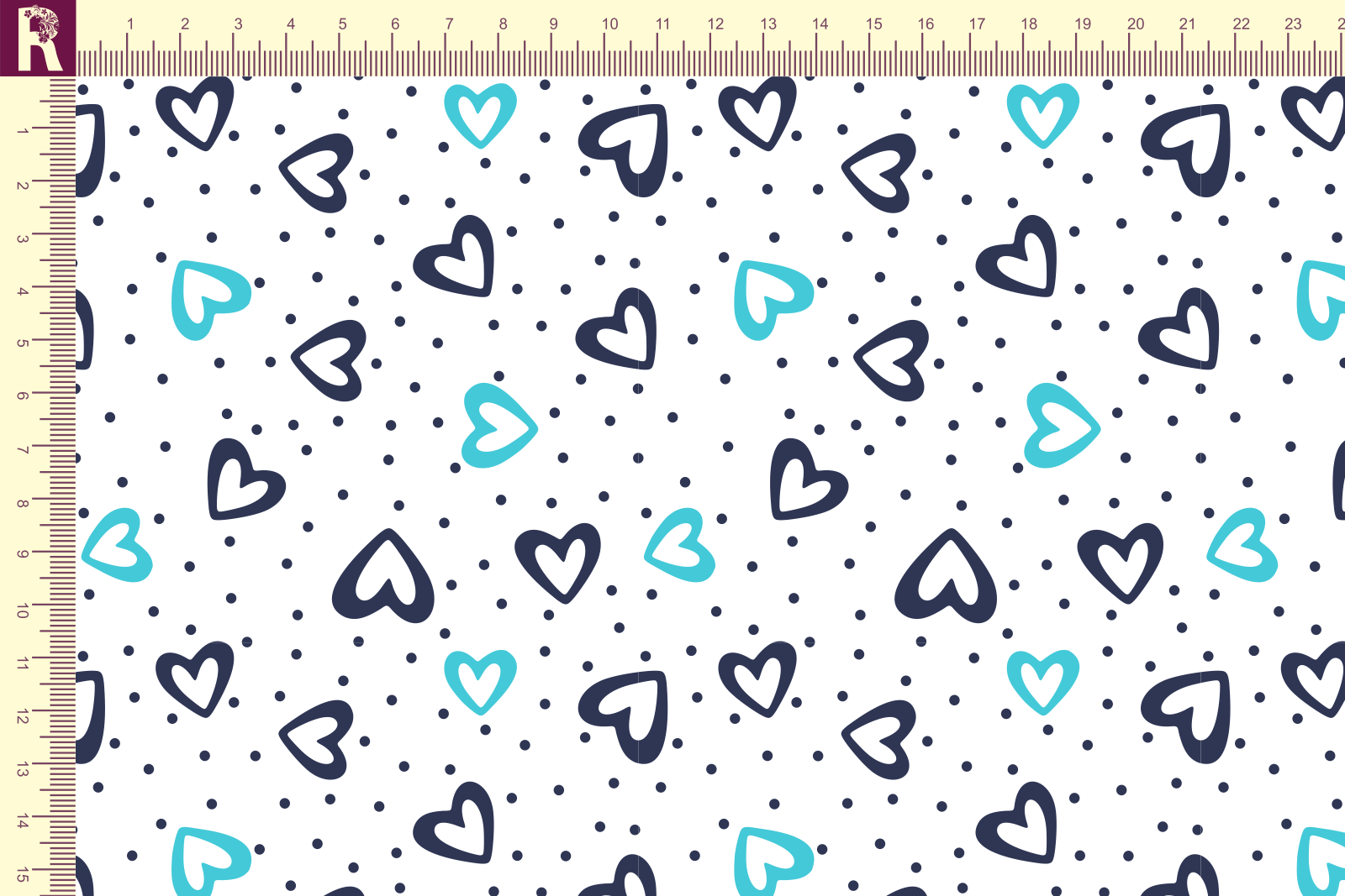 картинка Т121 2 сердечка 9000_7007_7024 от компании Руткани