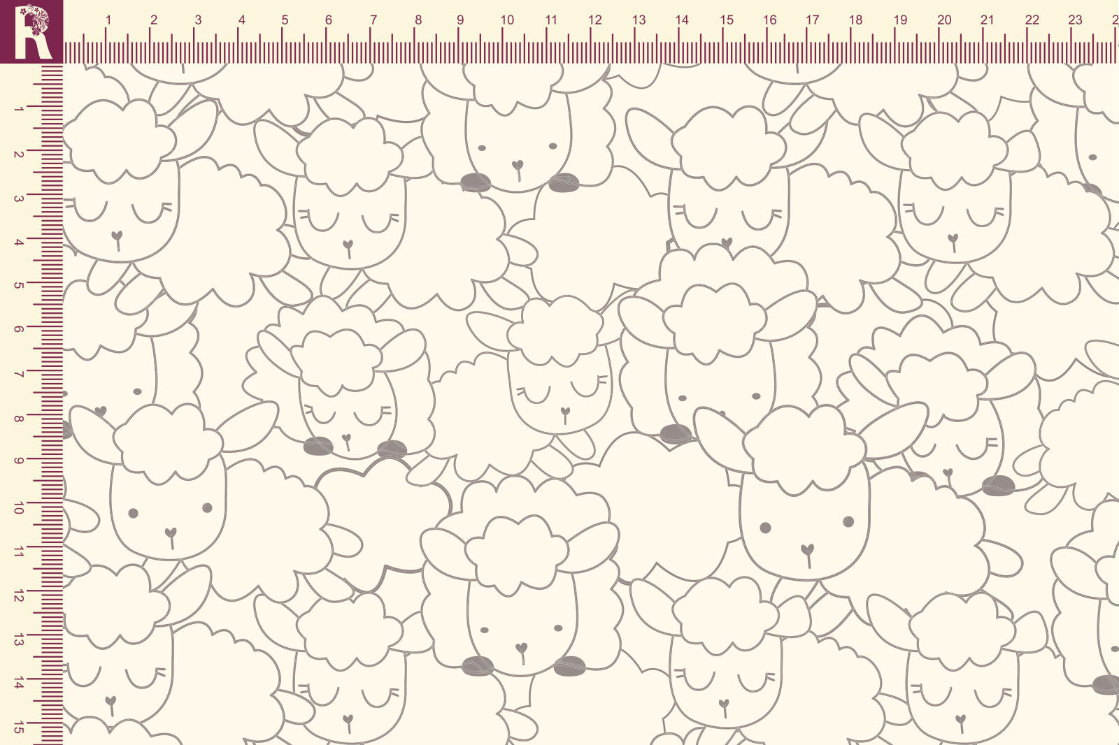 Т588 Овечки 9050а_8017 Футер с начесом, 30/20, пачка, кардная