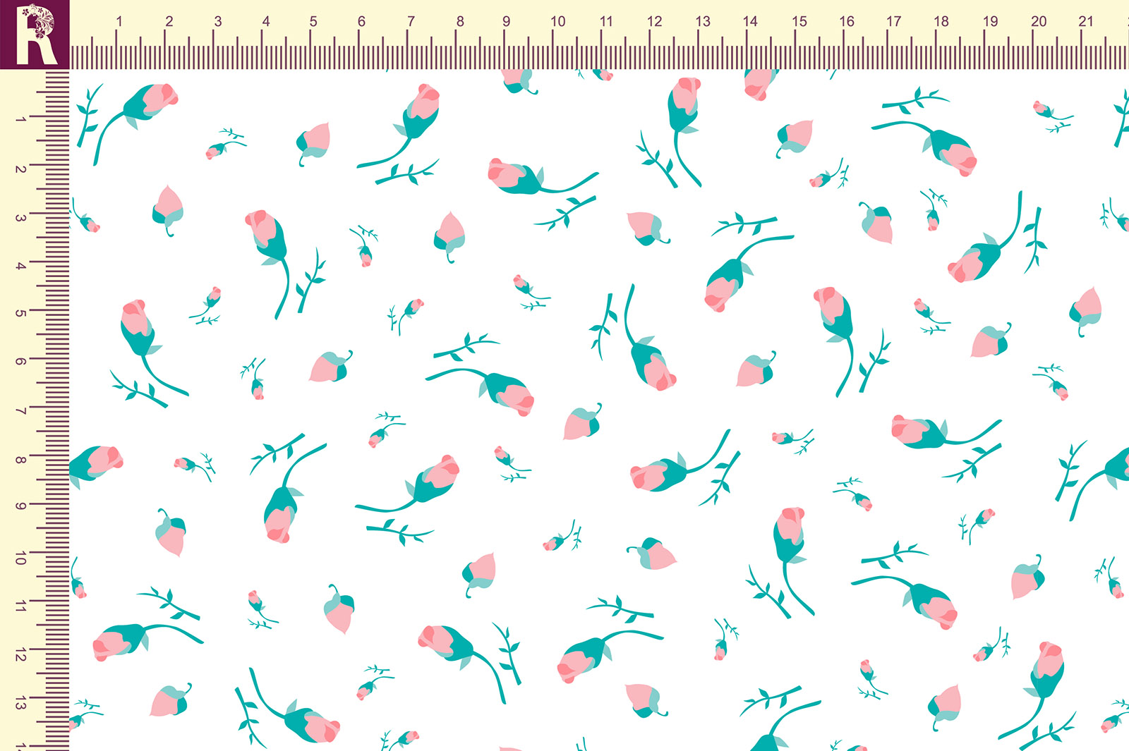 картинка Т674 Бутоны роз 9000 16-5127 15-1626 от компании Руткани