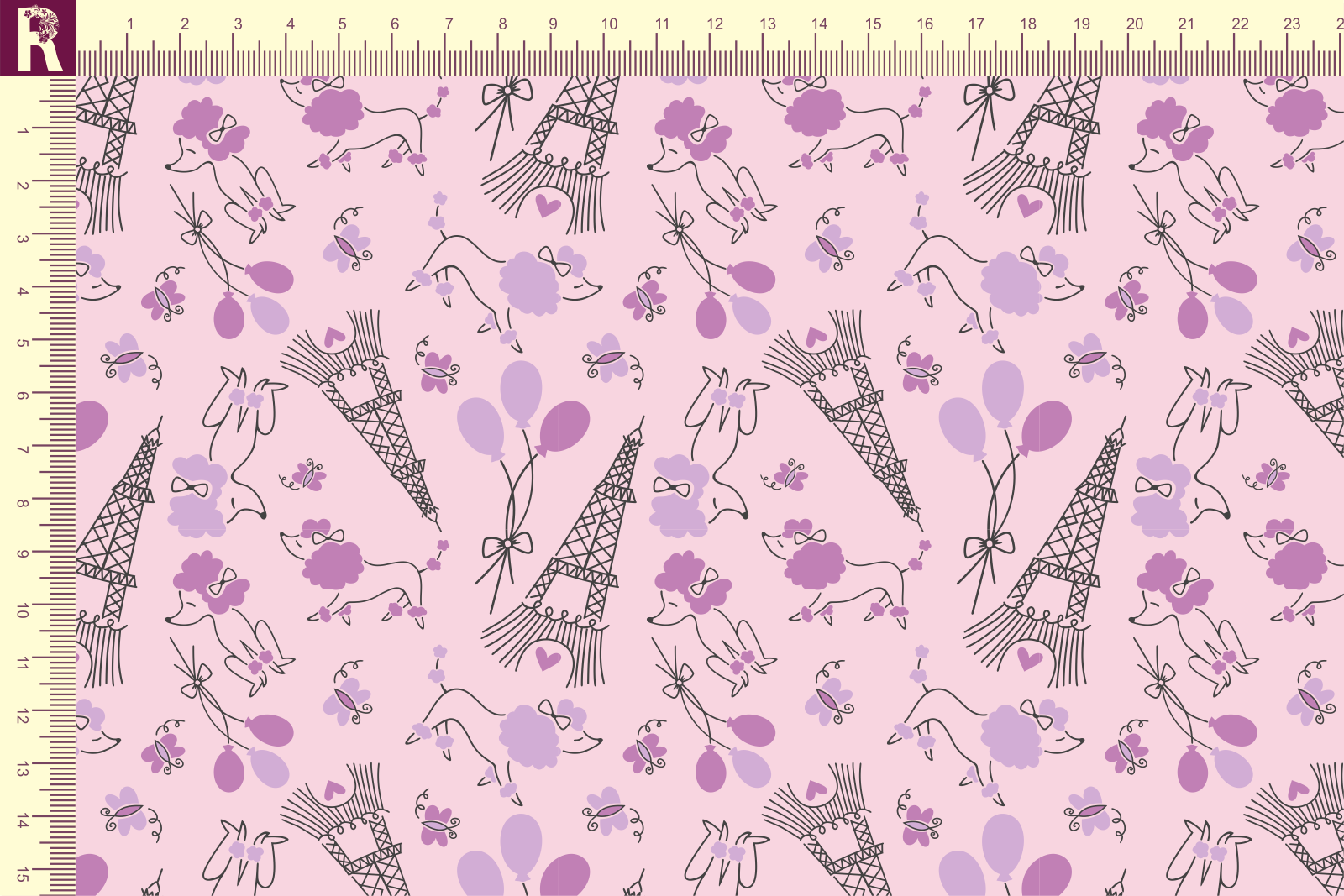 Т618 Пудели в Париже 9509а_8001_2028_2021 Футер с начесом, 30/20, пачка, кардная