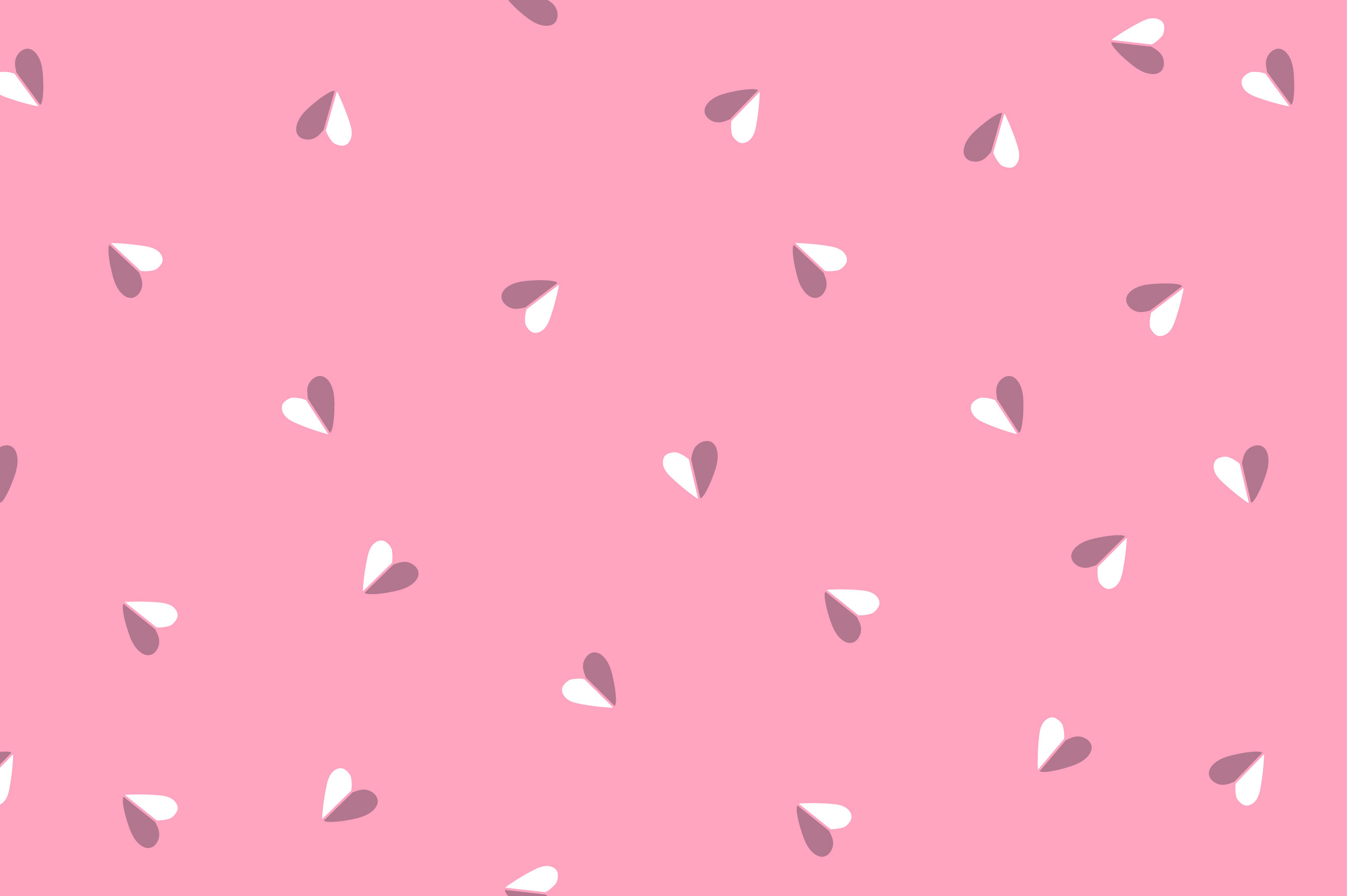 Ткань с принтом Сердечки-половинки Т691_13