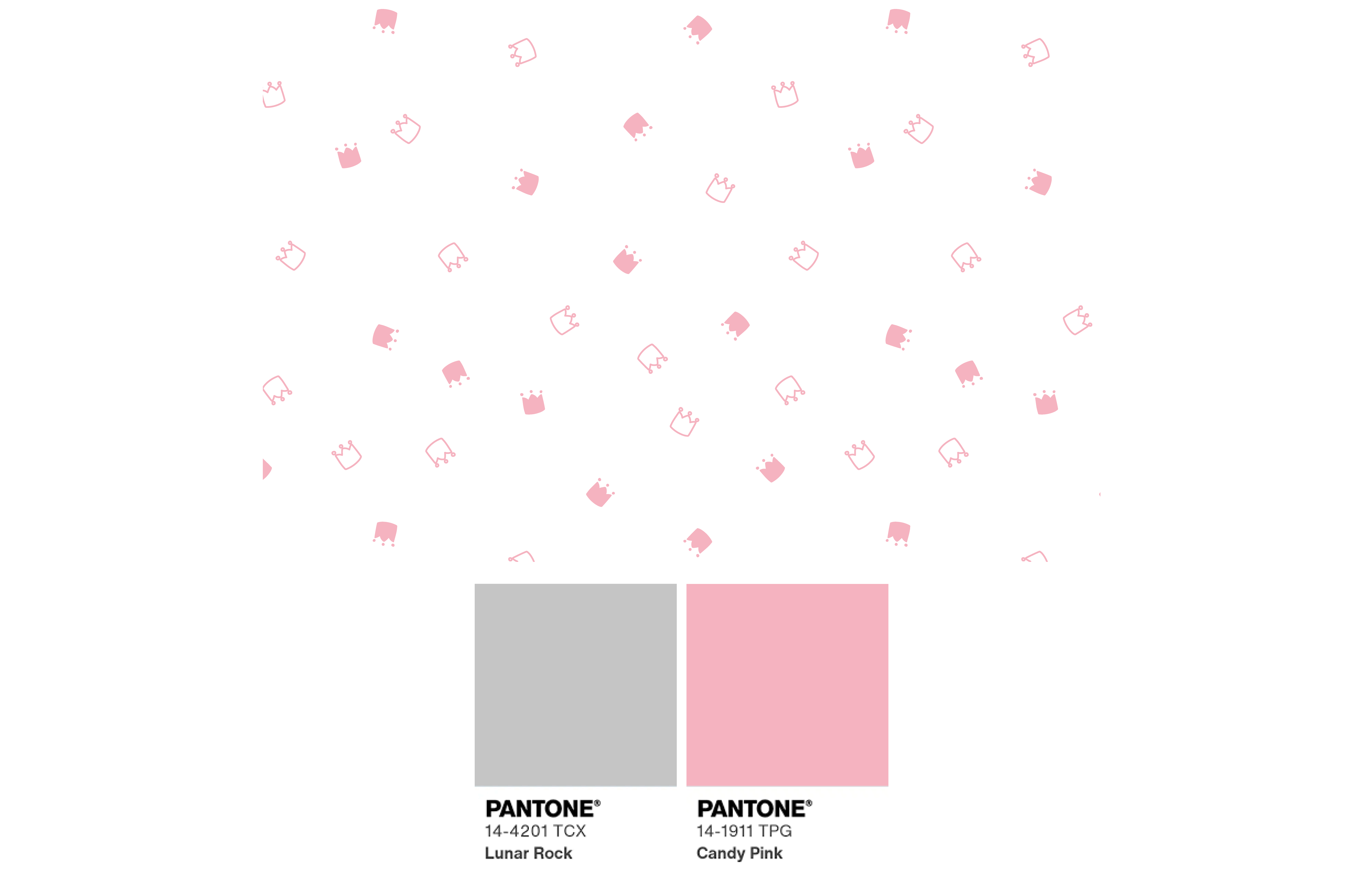 картинка Ткань с принтом Милые короны Т698_1 от компании Руткани