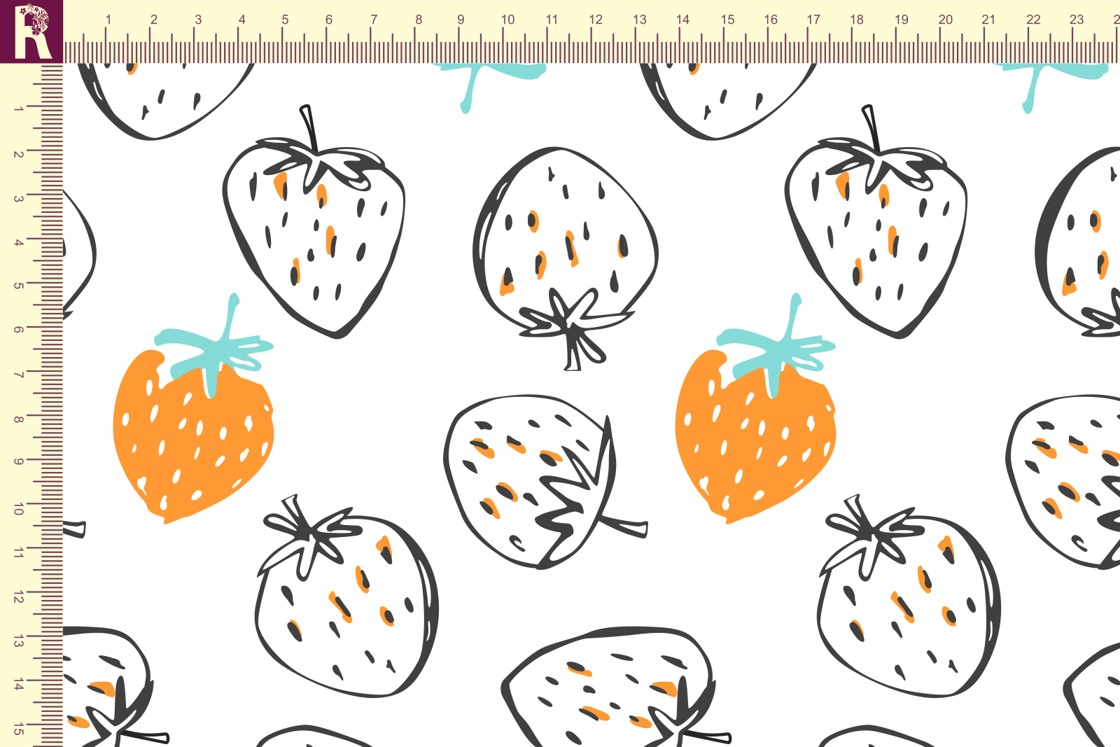 Т578 Клубники 9000_8001_3006_7003 Футер с начесом, 30/20, пачка, кардная