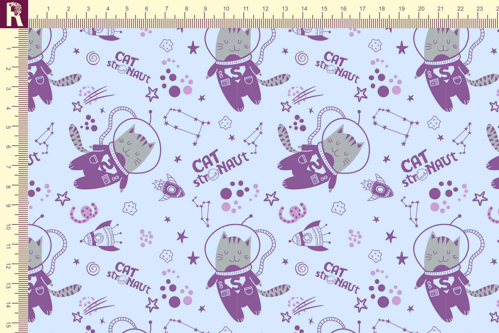 Т577 КосмоКот 9061а_2018_8012 Футер с начесом, 30/20, пачка, кардная