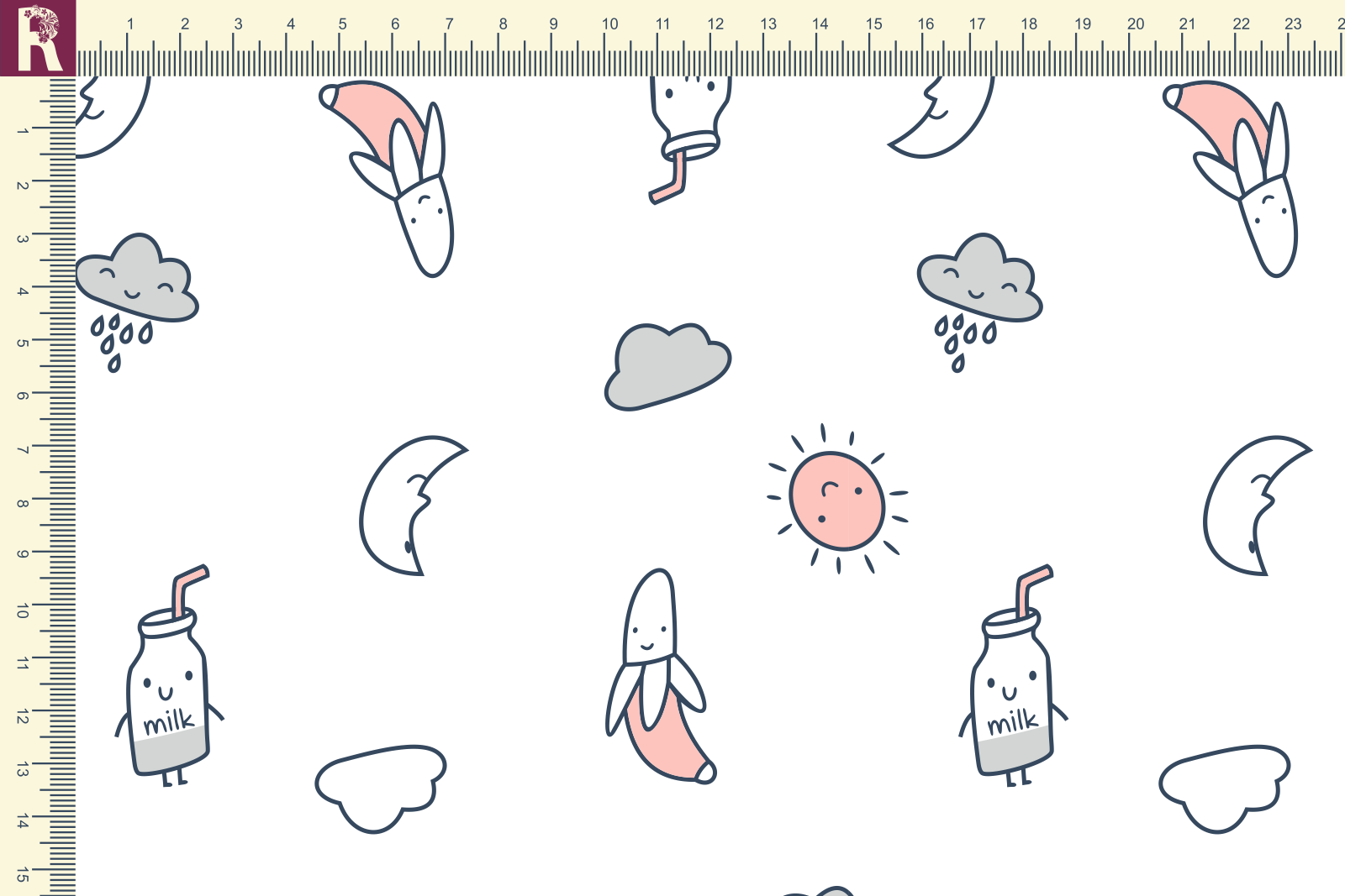 Т592 Банан с молоком 9000_5006_8012_3005 Футер с начесом, 30/20, пачка, кардная