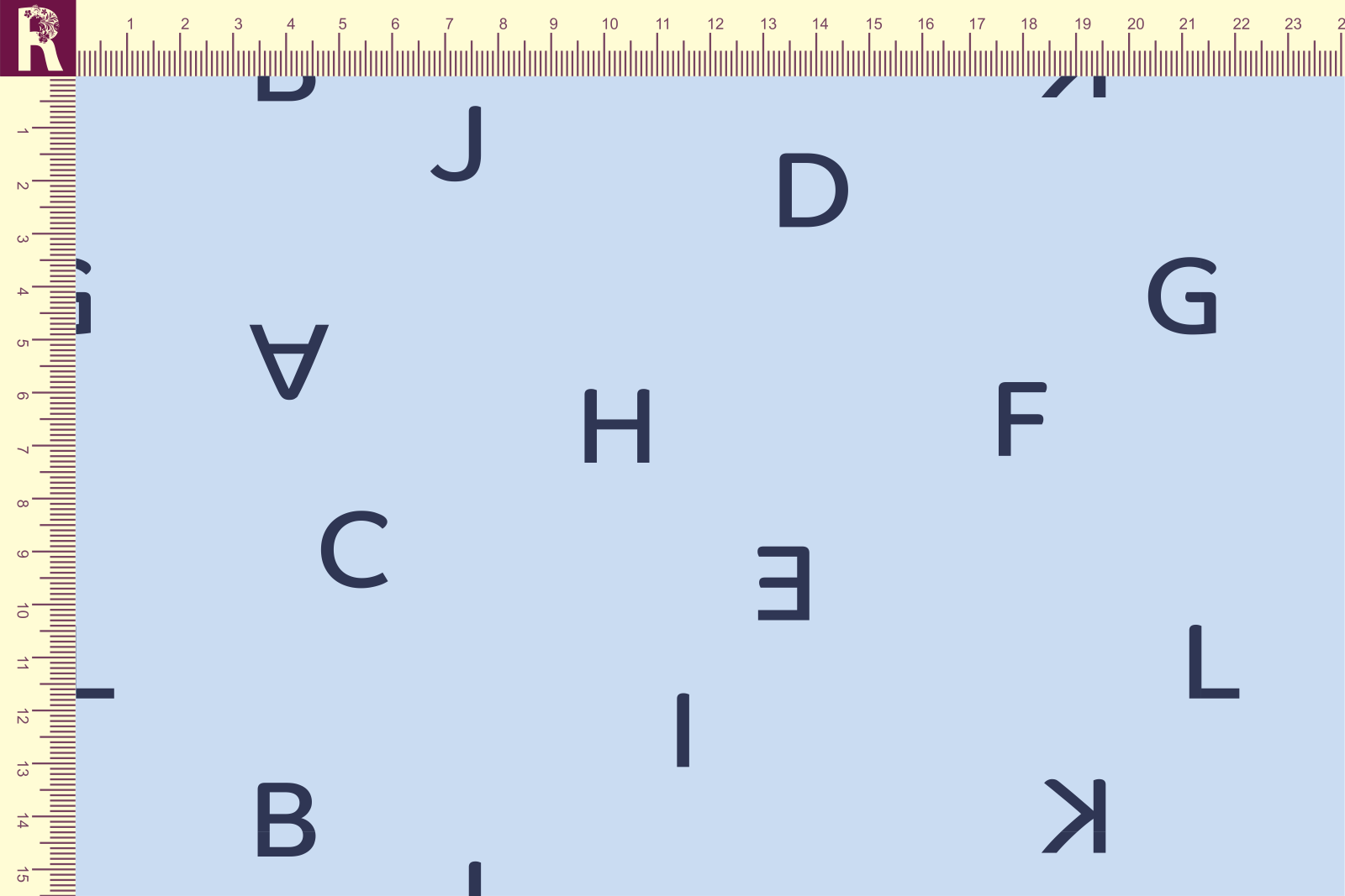 картинка Т599 Алфавит 9061а_7007 (синие буквы на голубом фоне) от компании Руткани