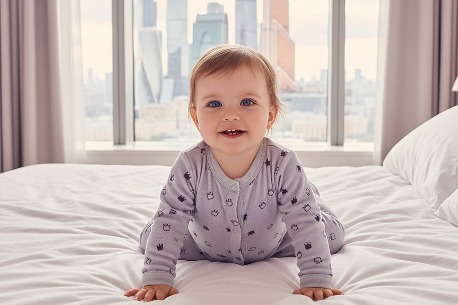 картинка Ткань с принтом Милые короны Т698_12 от компании Руткани