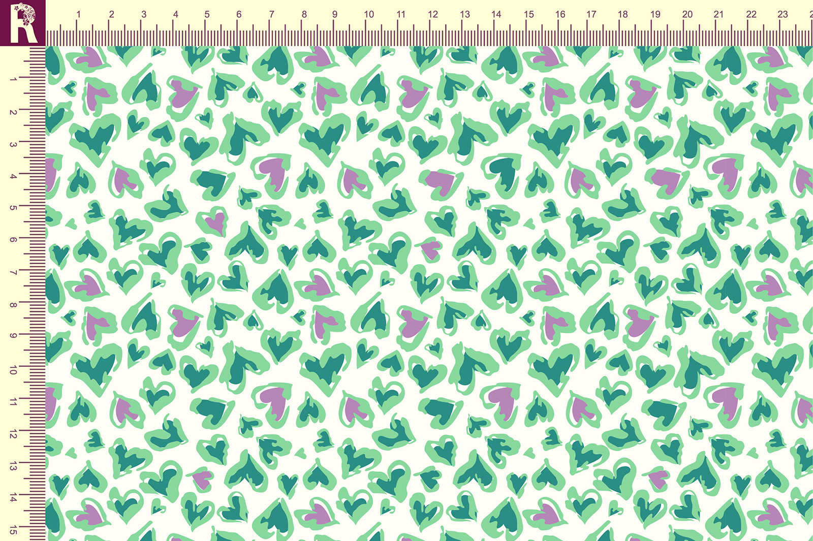 картинка Т608 Леопардовые сердца 9050S 15-6123 17-1048 16-3110 от компании Руткани