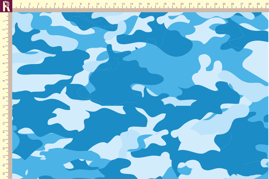 Т111 камуфляж светло-голубой голубой Футер с начесом, 30/20, пачка, кардная