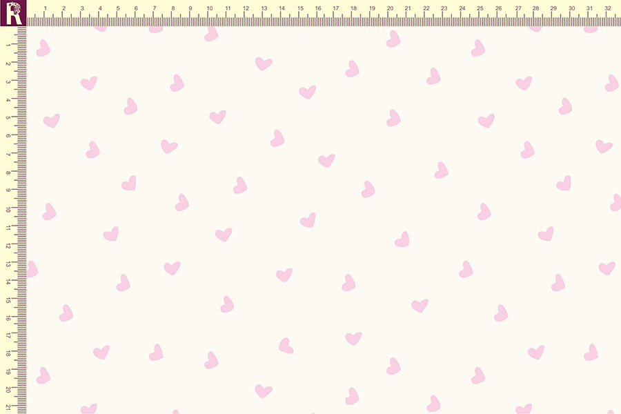 картинка Т108 сердечки 0,5, молочный 9050а, розовый 9005 от компании Руткани