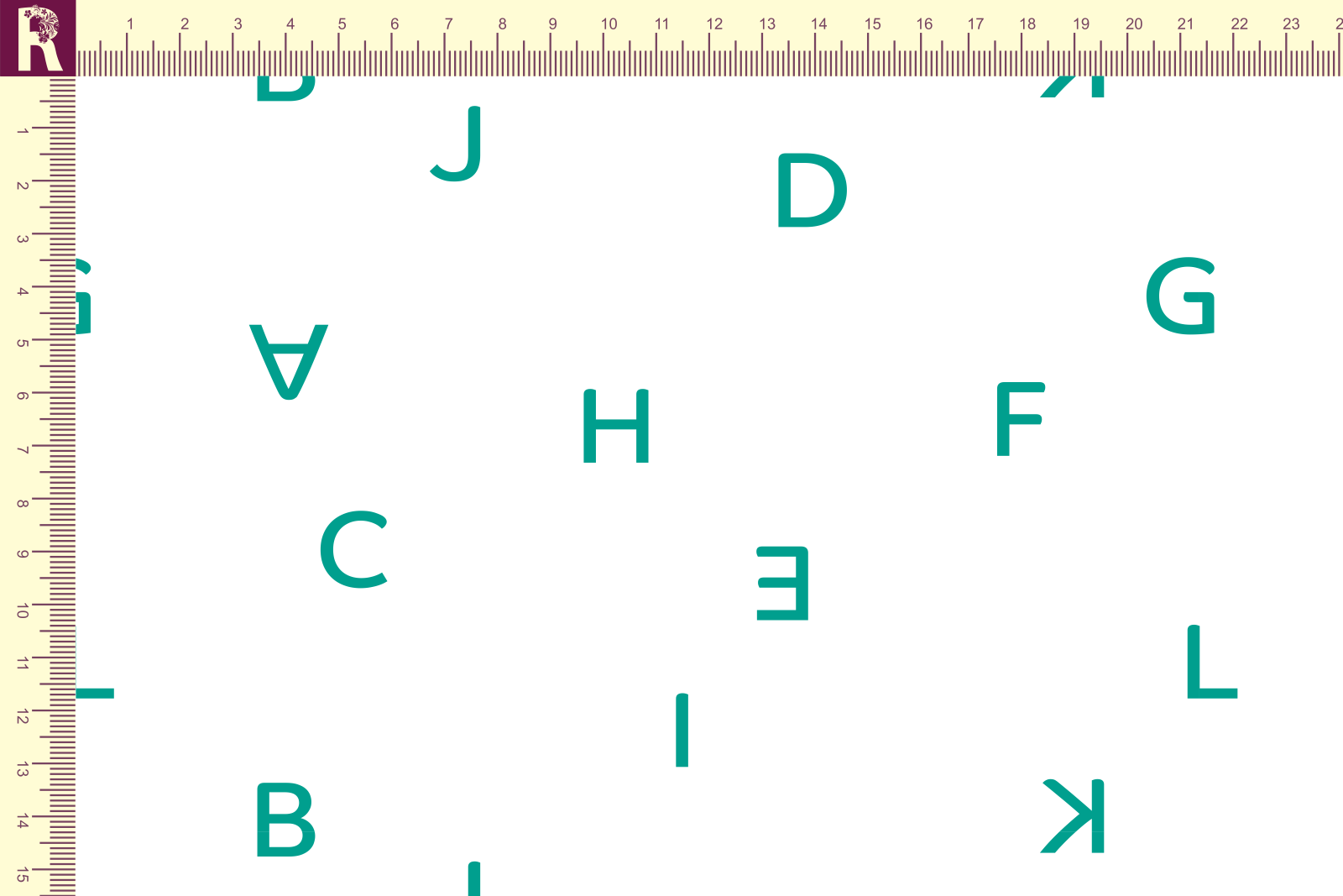 картинка Т599 Алфавит 9000_6005 (зеленые буквы на белом фоне) от компании Руткани