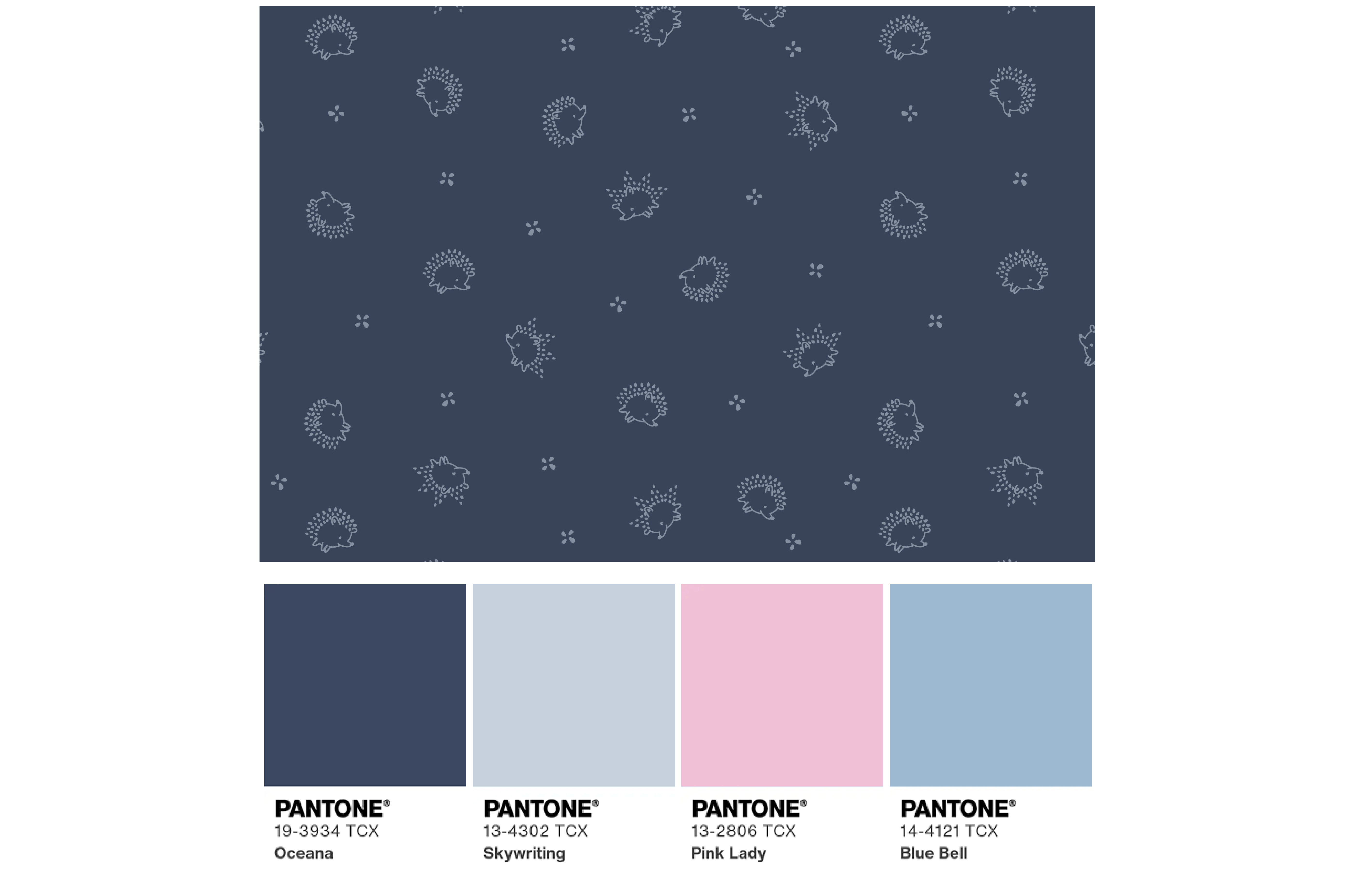 картинка Ткань с принтом Маленькие ежики Т696_16 от компании Руткани