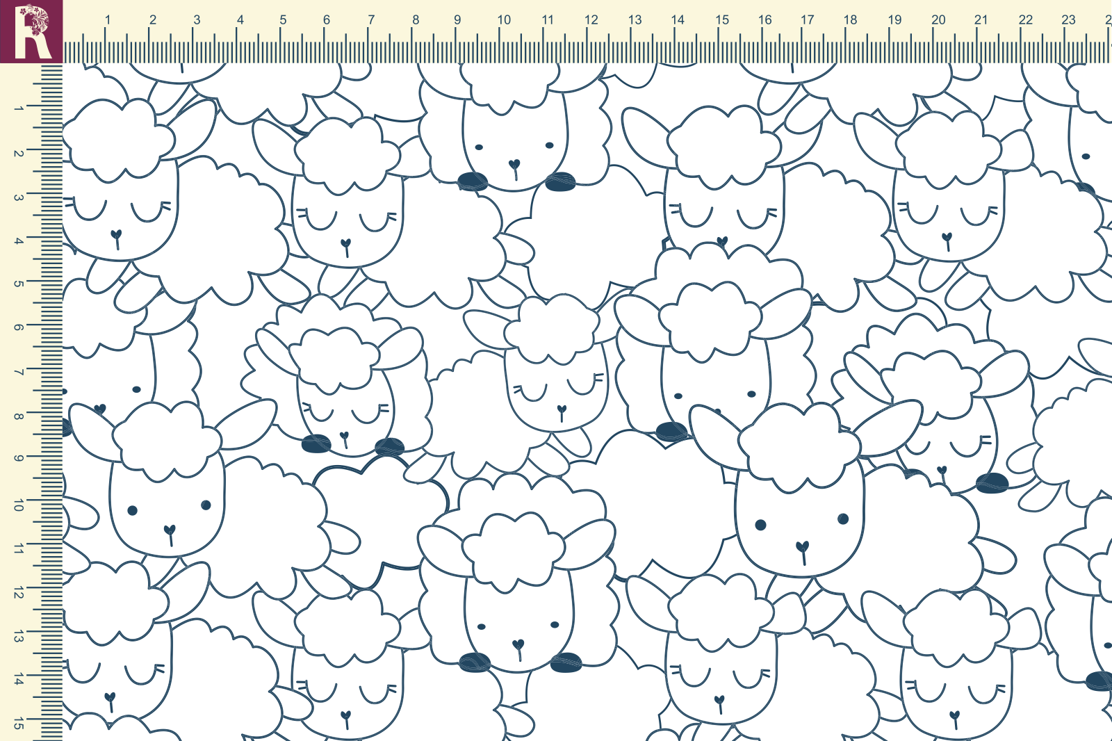 Т588 Овечки 9000_5006 Футер с начесом, 30/20, пачка, кардная