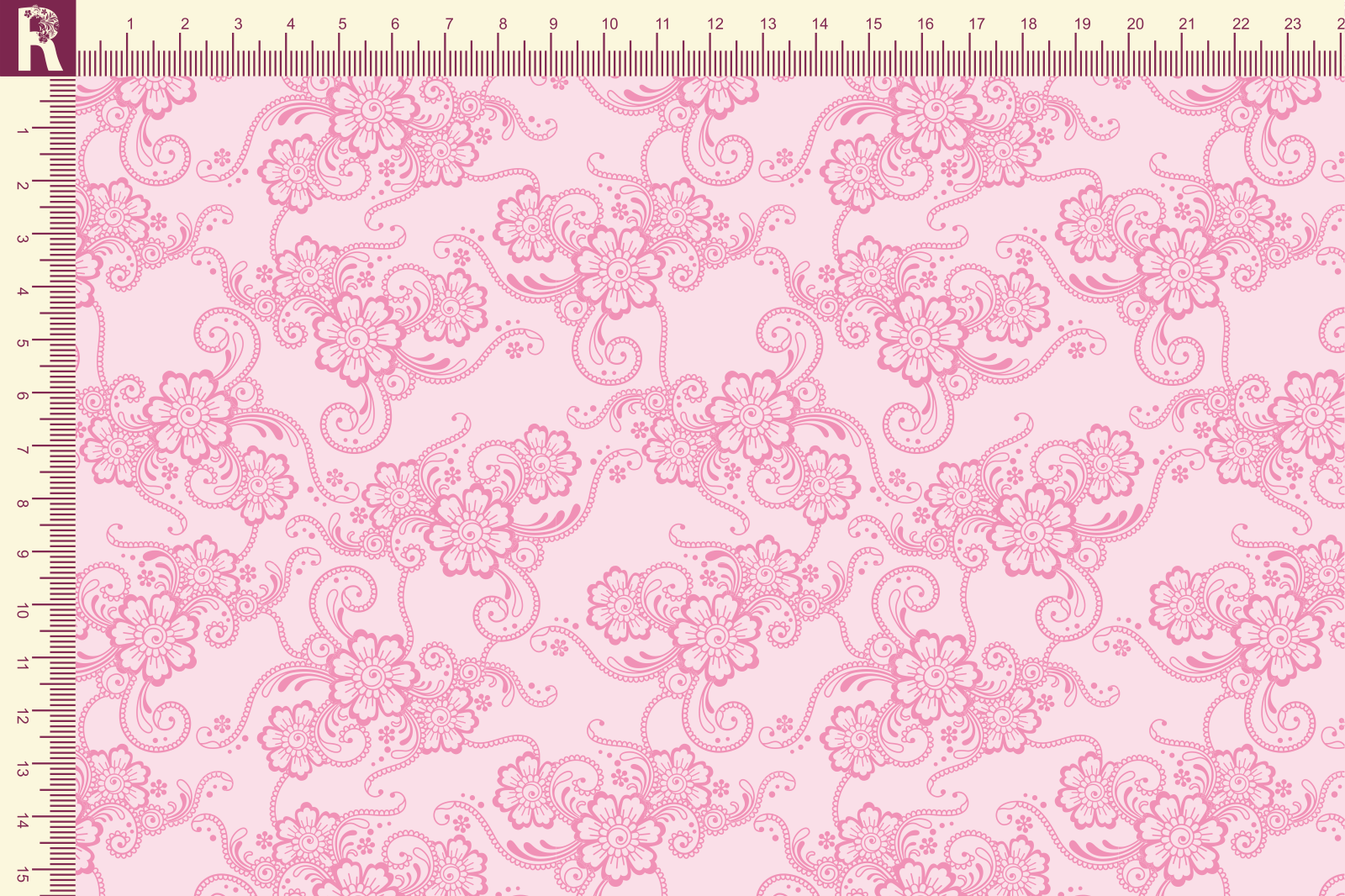 картинка Т123 Кружево 9509а_2029(розовое кружево на светло-розовом фоне) от компании Руткани