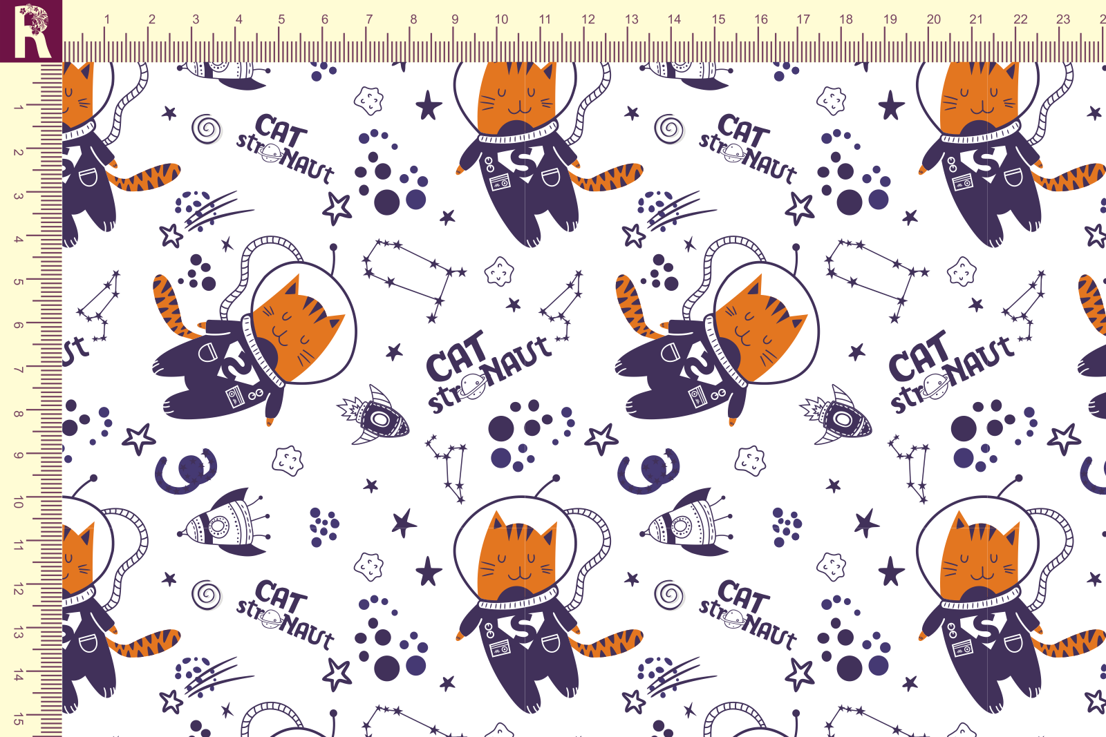 Т577 КосмоКот 9000_5007_3006 Футер с начесом, 30/20, пачка, кардная