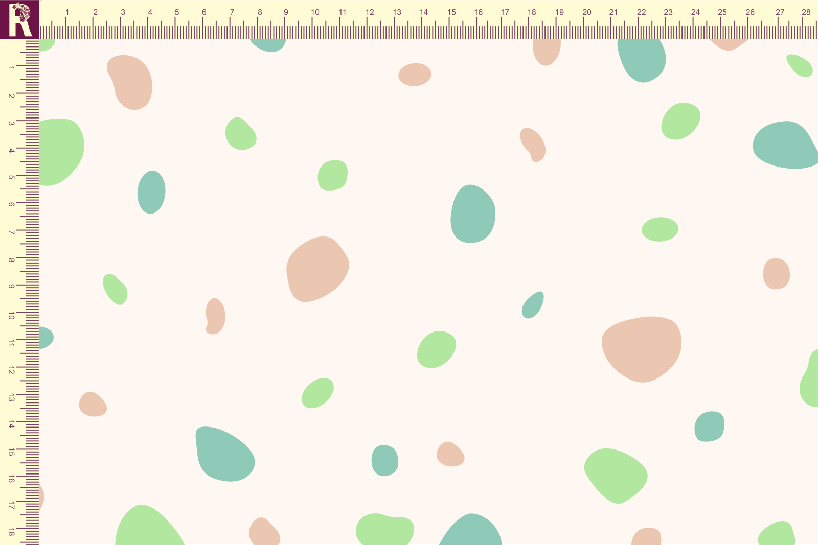 Т646 Цветные пятнышки 9050а_6014_4026_6041 Футер с начесом, 30/20, пачка, кардная