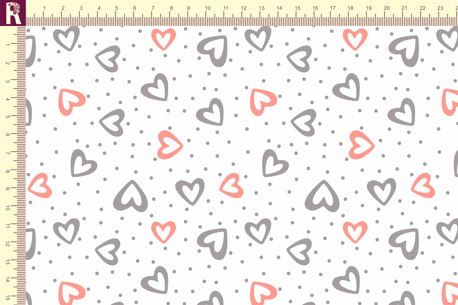 картинка Т121 2 сердечка 9000_8010_3003 от компании Руткани