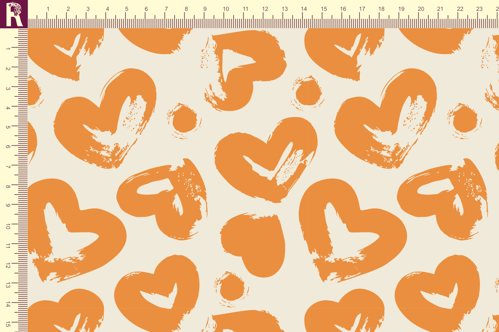 картинка Т555 сердца 11-0104 14-1050 от компании Руткани