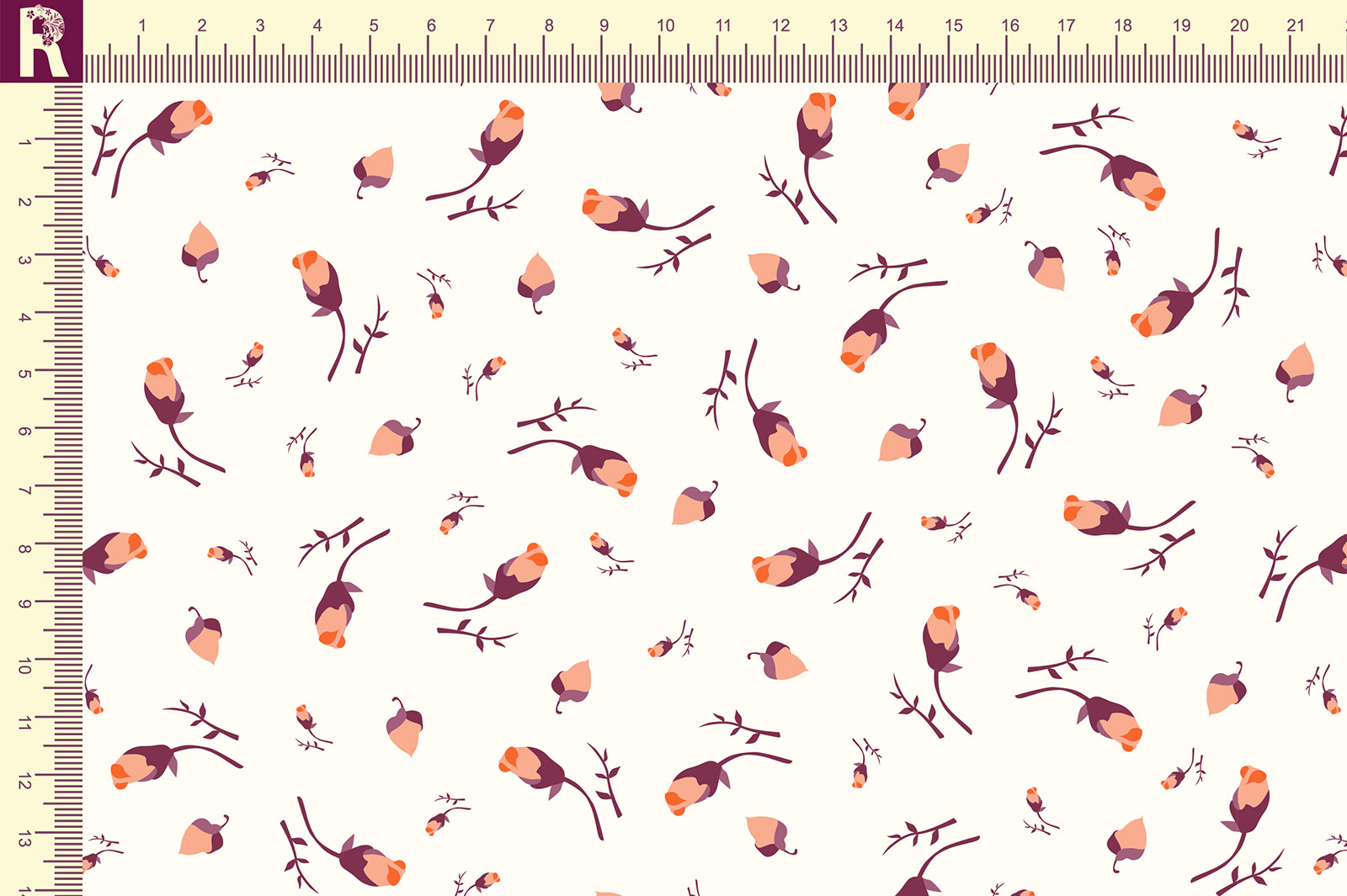 картинка Т674 Бутоны роз 9050а 19-2025 16-1364 от компании Руткани