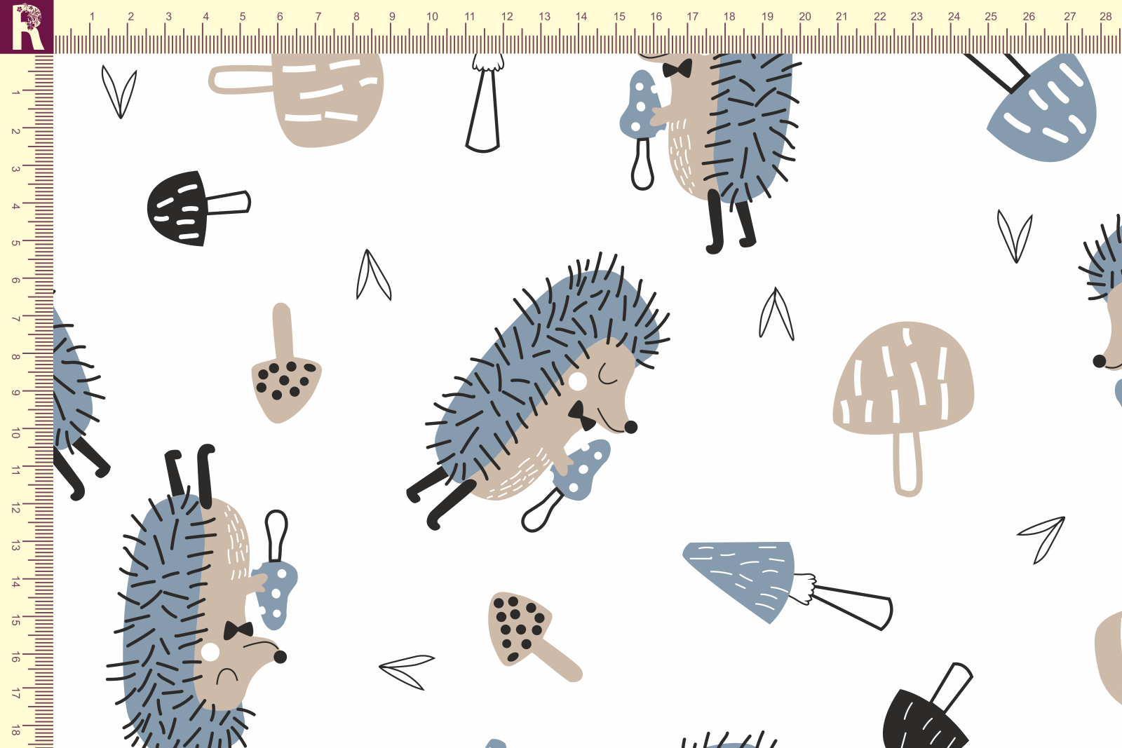 Т645 Ежики 9000_8009_8011_4002 Футер с начесом, 30/20, пачка, кардная