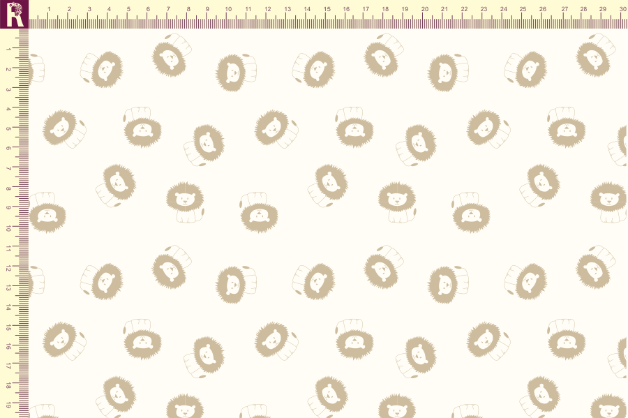 картинка Т501 львята молочный 9050а бежевый 9954а от компании Руткани