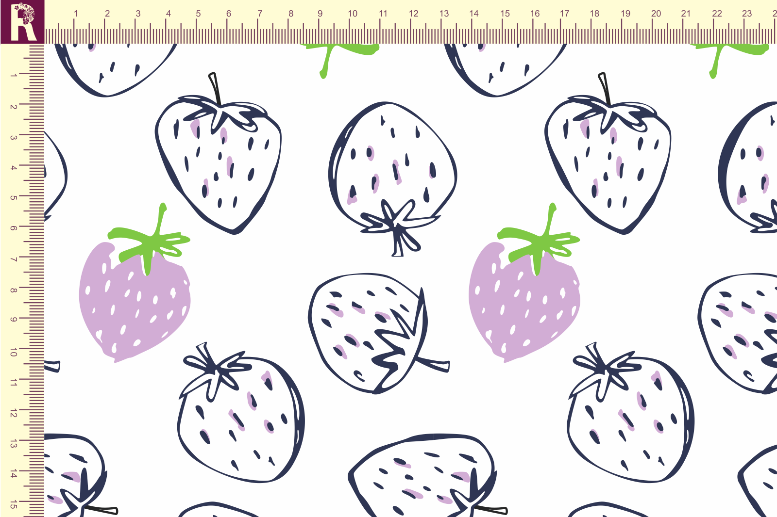 Т578 Клубники 9000_7007_2028_6013 Футер с начесом, 30/20, пачка, кардная