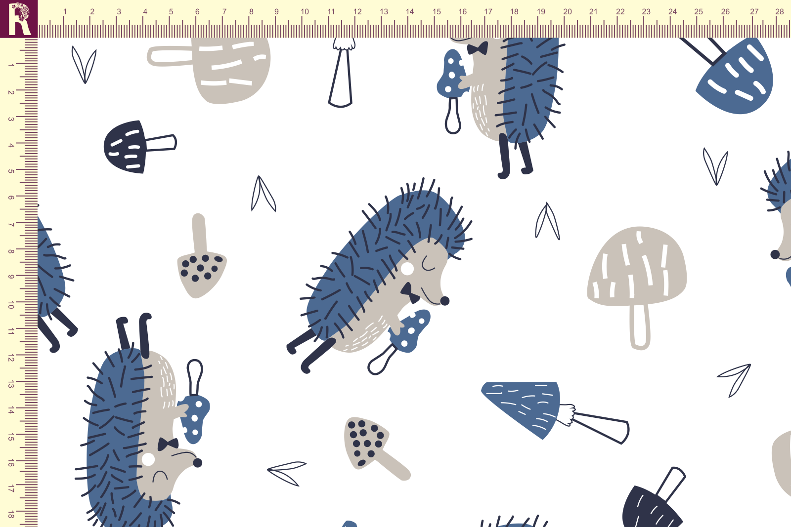 Т645 Ежики 9000_5018_5004_8039 Футер с начесом, 30/20, пачка, кардная