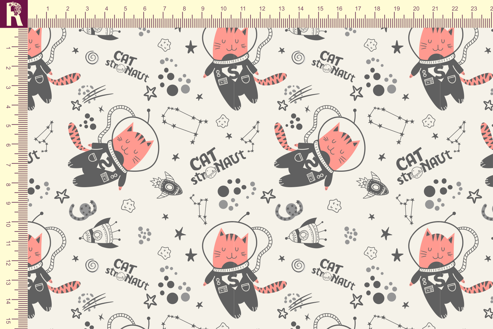 Т577 КосмоКот 9050а_8003_3003 Футер с начесом, 30/20, пачка, кардная