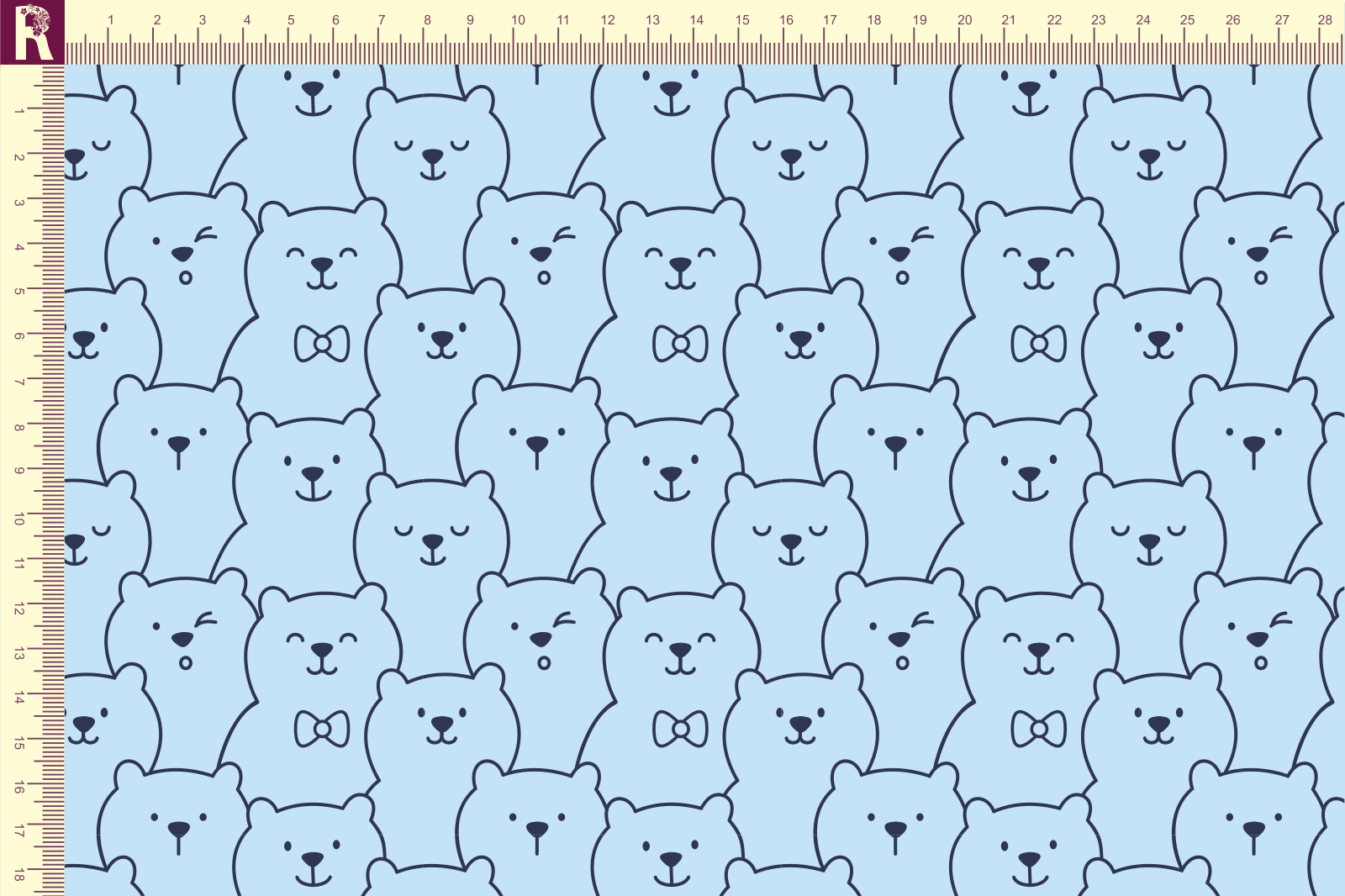 Т625_1 Мишки контурные 9061а_7007 Футер с начесом, 30/20, пачка, кардная Т625_1 Мишки контурные 9061а_7007 Футер с начесом, 30/20, пачка, кардная