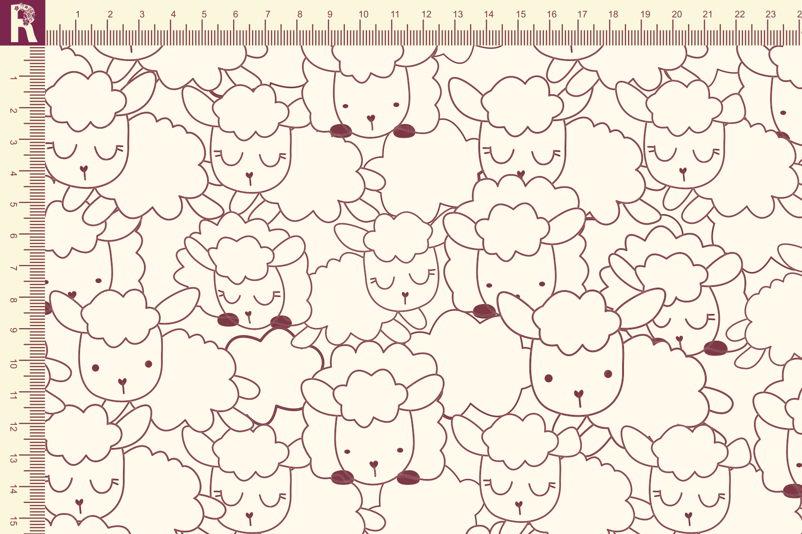 Т588 Овечки 9050а_4018 Футер с начесом, 30/20, пачка, кардная