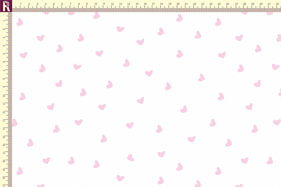 картинка Т108 сердечки 0,5, белый 9000, розовый 9005 от компании Руткани