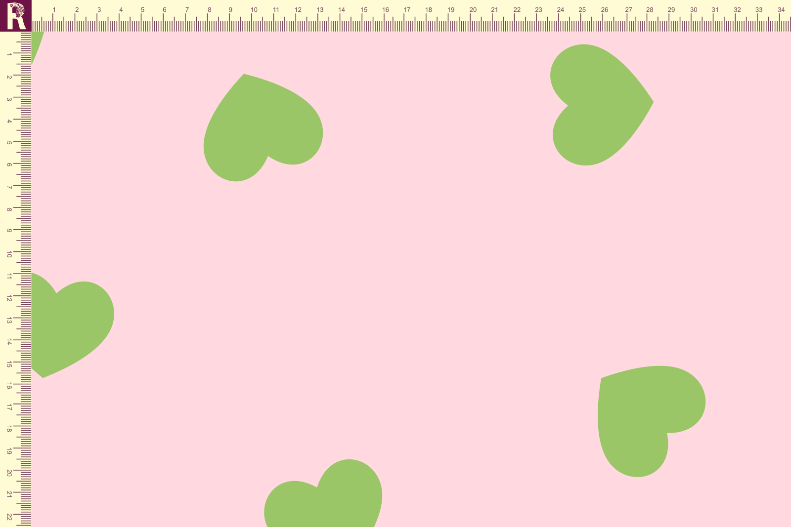 картинка Т117 Крупные сердца 12-1310 14-0446 от компании Руткани