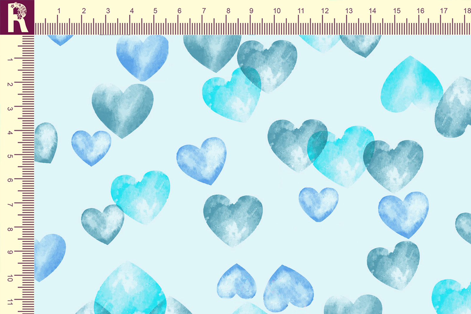 картинка Т683 Воздушные сердечки 9061а 18-4232 18-4140 16-4725 от компании Руткани