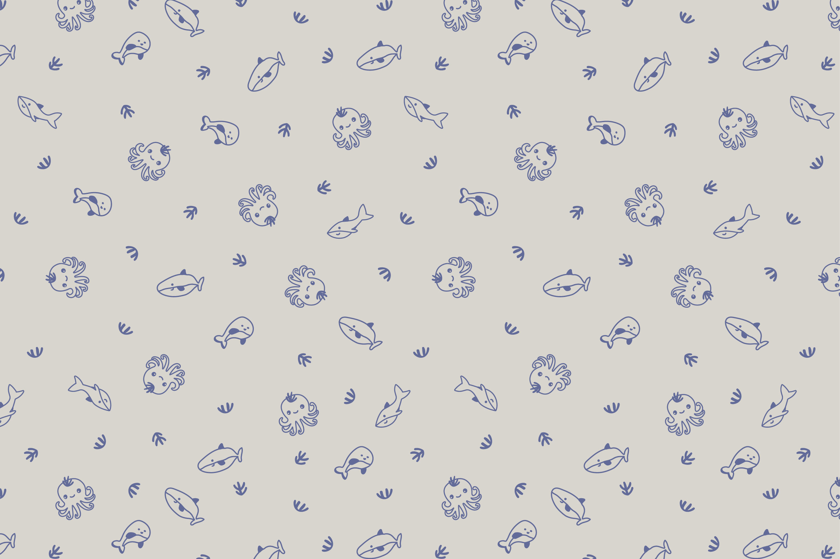 Ткань с принтом Морские друзья Т695_16