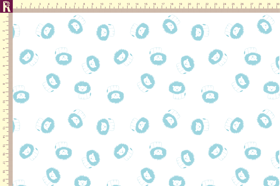 картинка Т501 львята белый 9000 мятный 9029а от компании Руткани