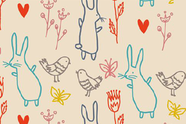 картинка Набивка birds and bunny от компании Руткани