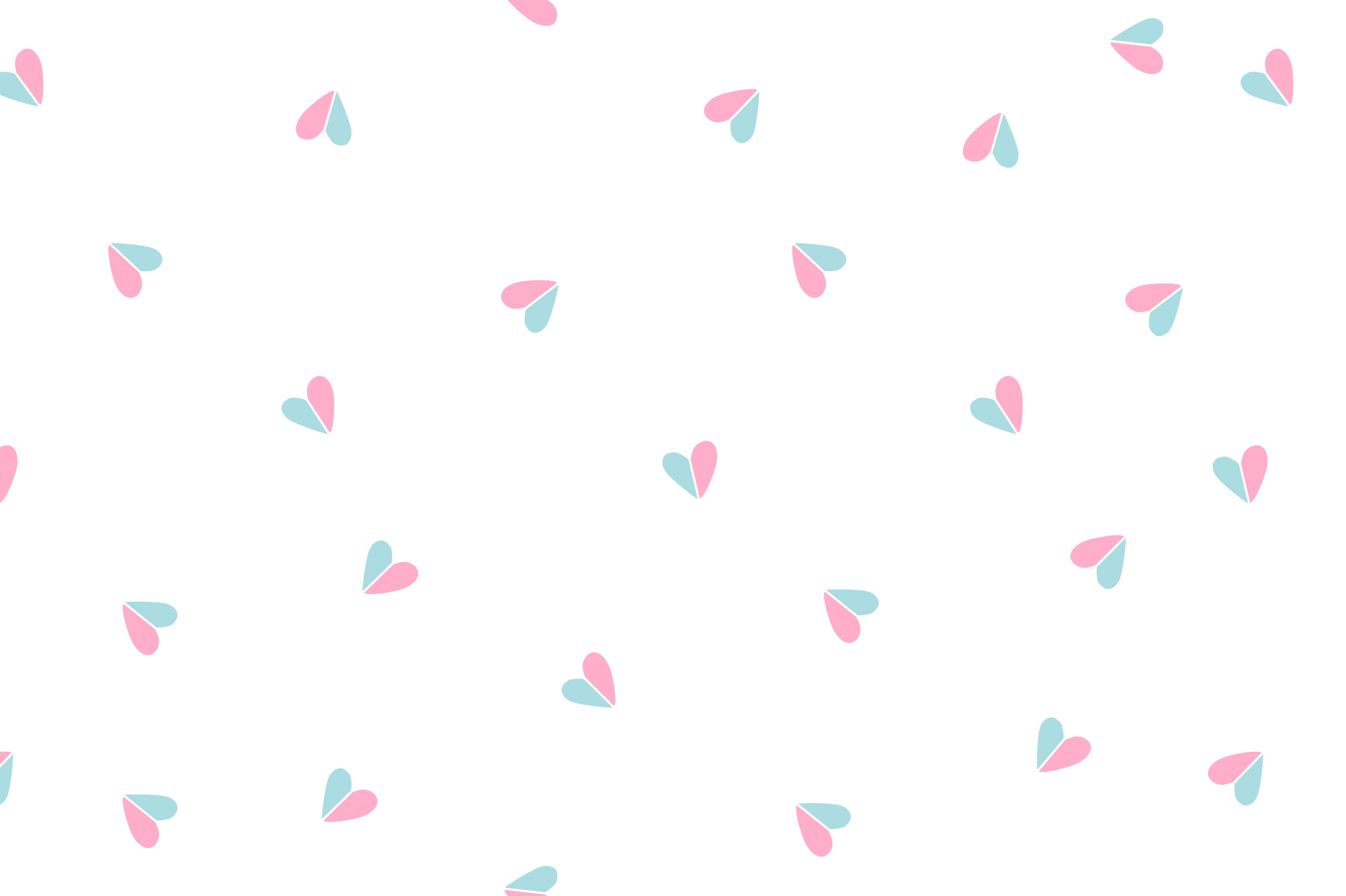 Ткань с принтом Сердечки-половинки Т691_11