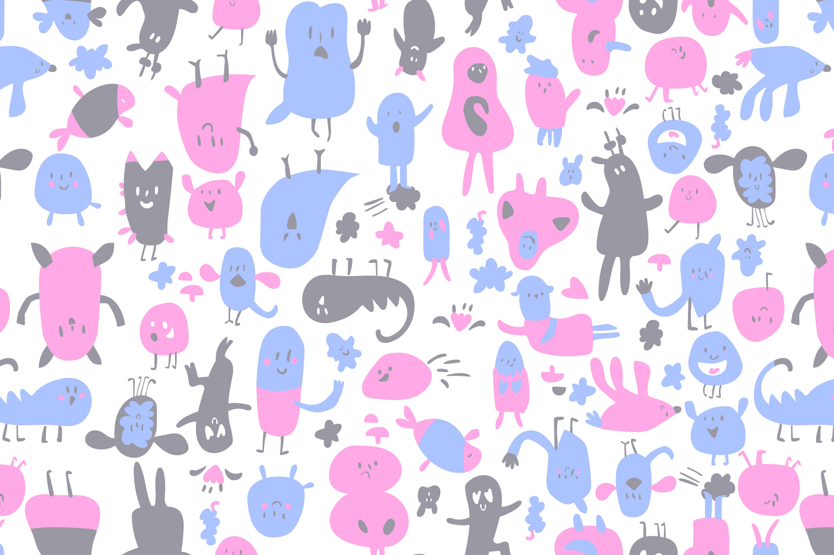 Ткань с принтом Озорной пластилин Т700_3