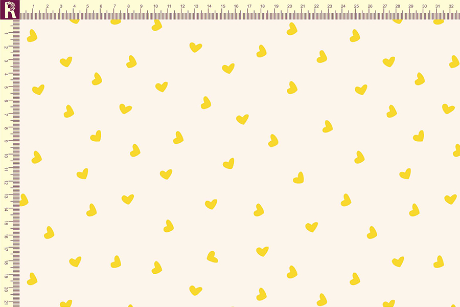 картинка Т108 сердечки 0,5, экрю 9050, желтый 9003 от компании Руткани