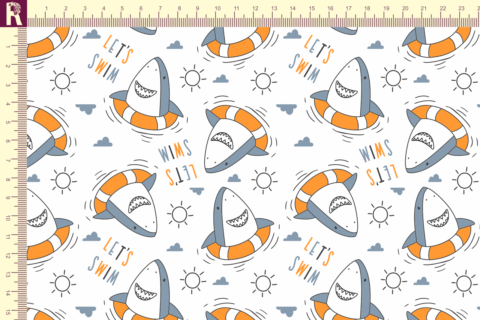 Т580 Акулята 9000_8001_3006_8011 Футер с начесом, 30/20, пачка, кардная