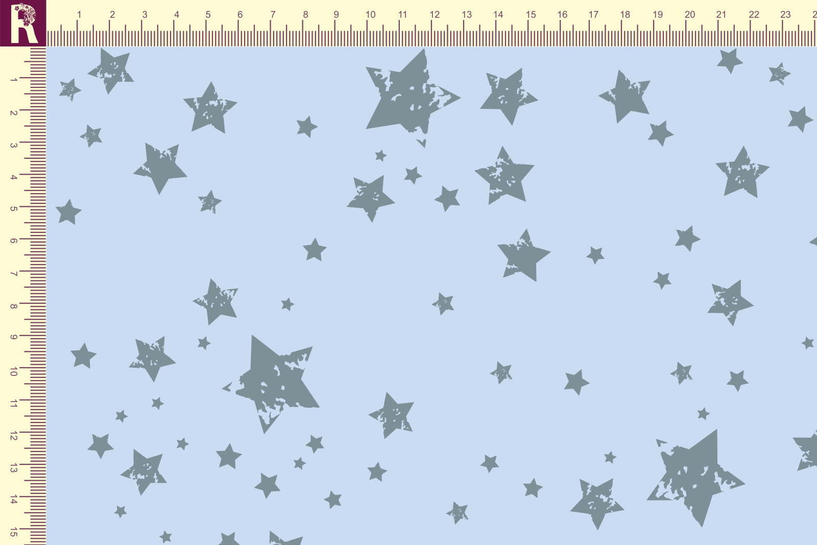 картинка Т603 Мерцающие звезды 9061а_8004(серые звезды на голубом фоне) от компании Руткани