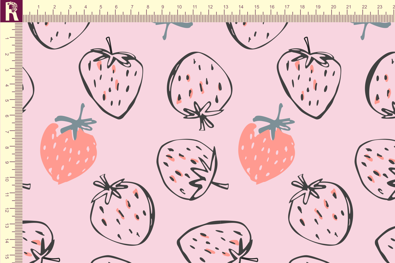 Т578 Клубники 9509а_8001_3003_8004 Футер с начесом, 30/20, пачка, кардная