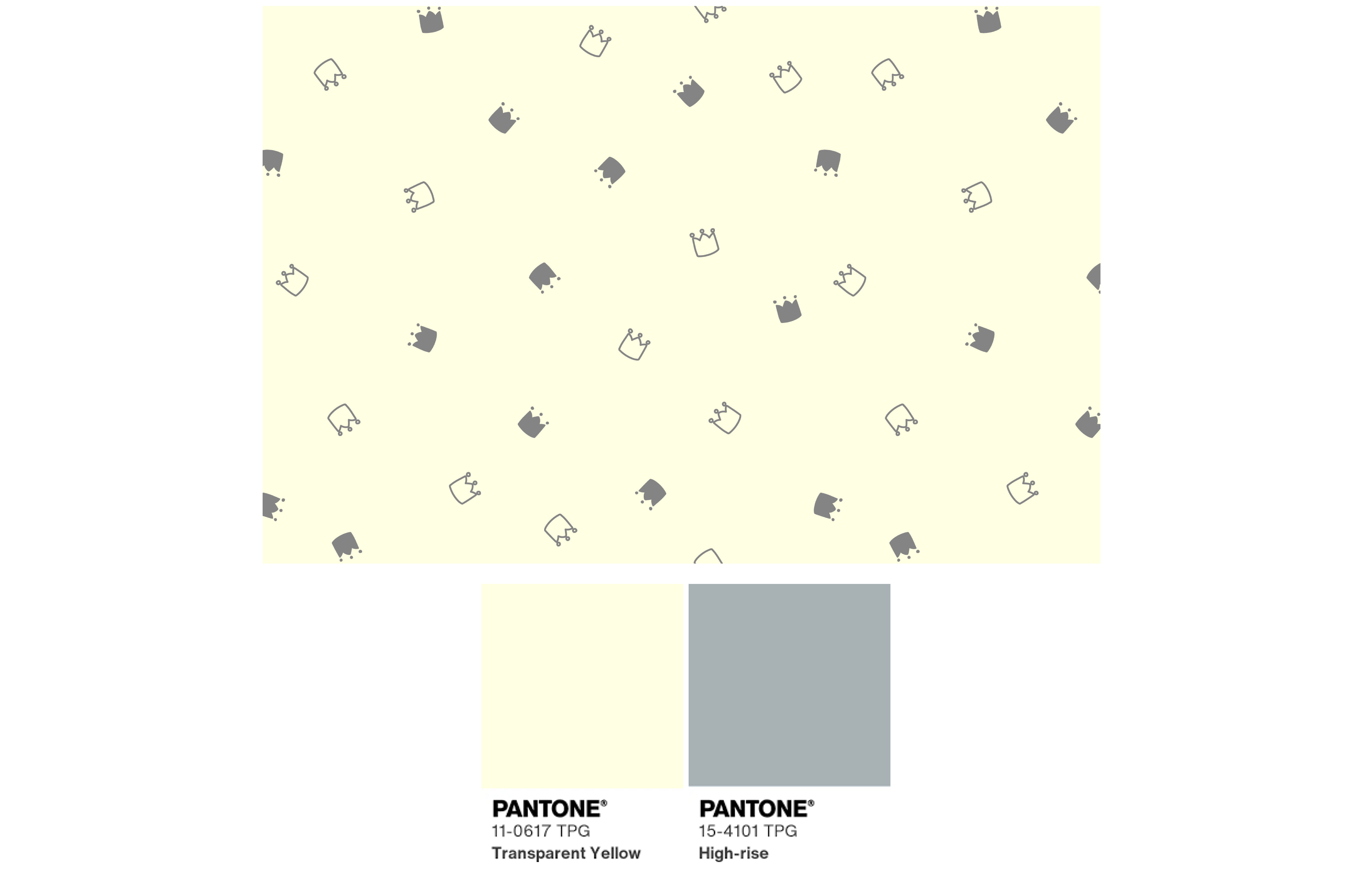 картинка Ткань с принтом Милые короны Т698_9 от компании Руткани