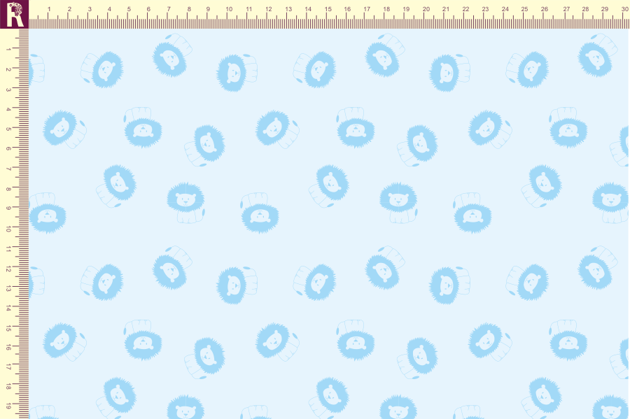 картинка Т501 львята светло-голубой 9061а голубой 9061 от компании Руткани