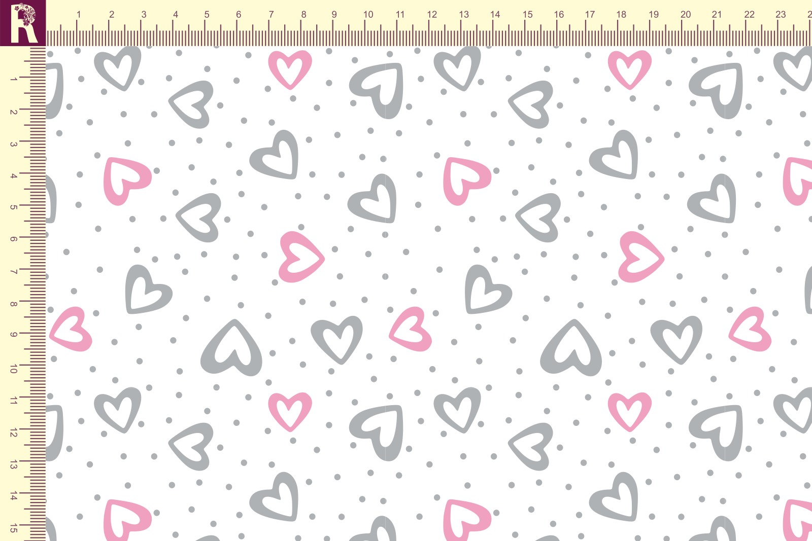 картинка Т121 2 сердечка 9000_8012_2029 от компании Руткани