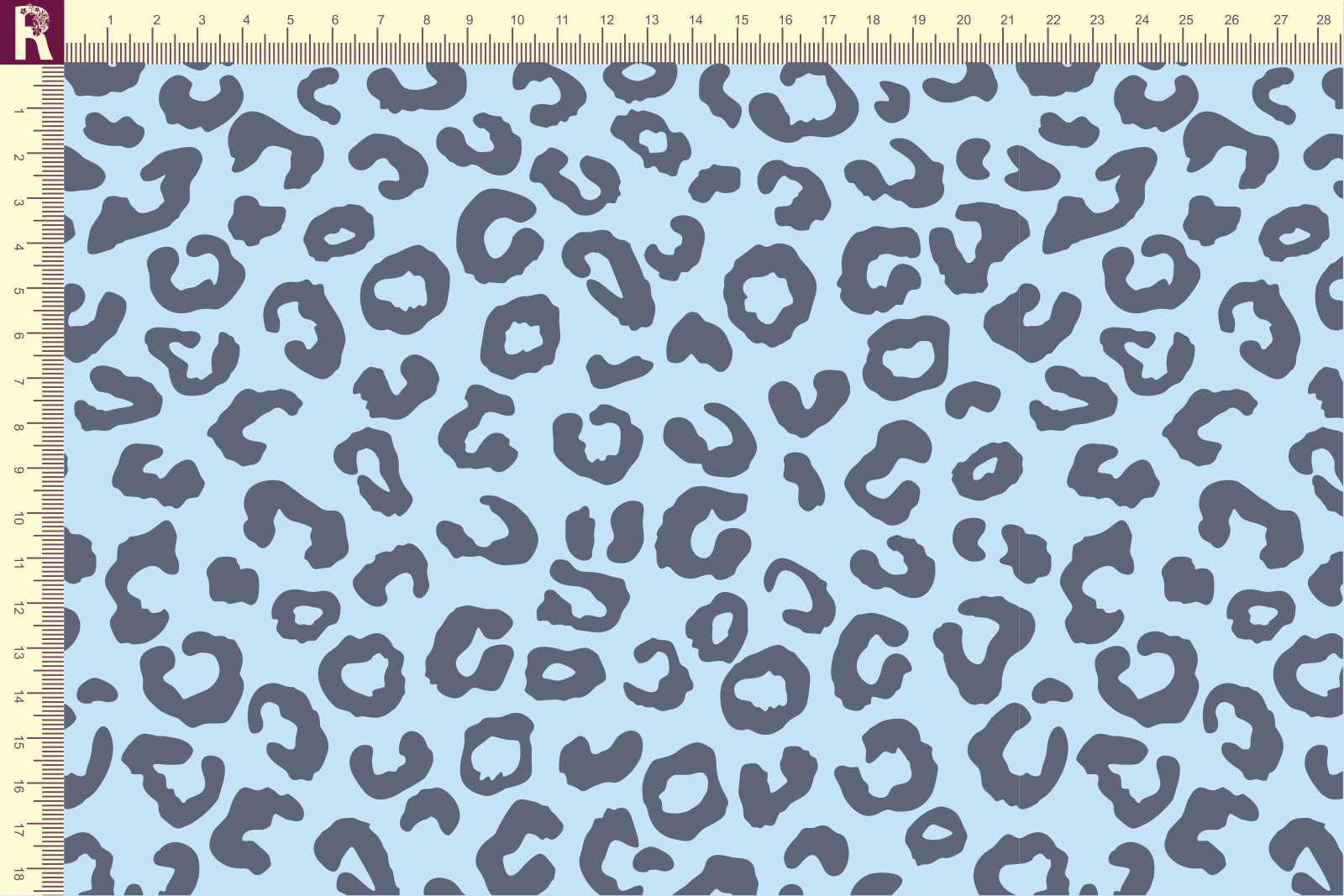 картинка Т621 Леопардовая текстура 9061а_8014 ( серый узор на светло-голубом фоне) от компании Руткани