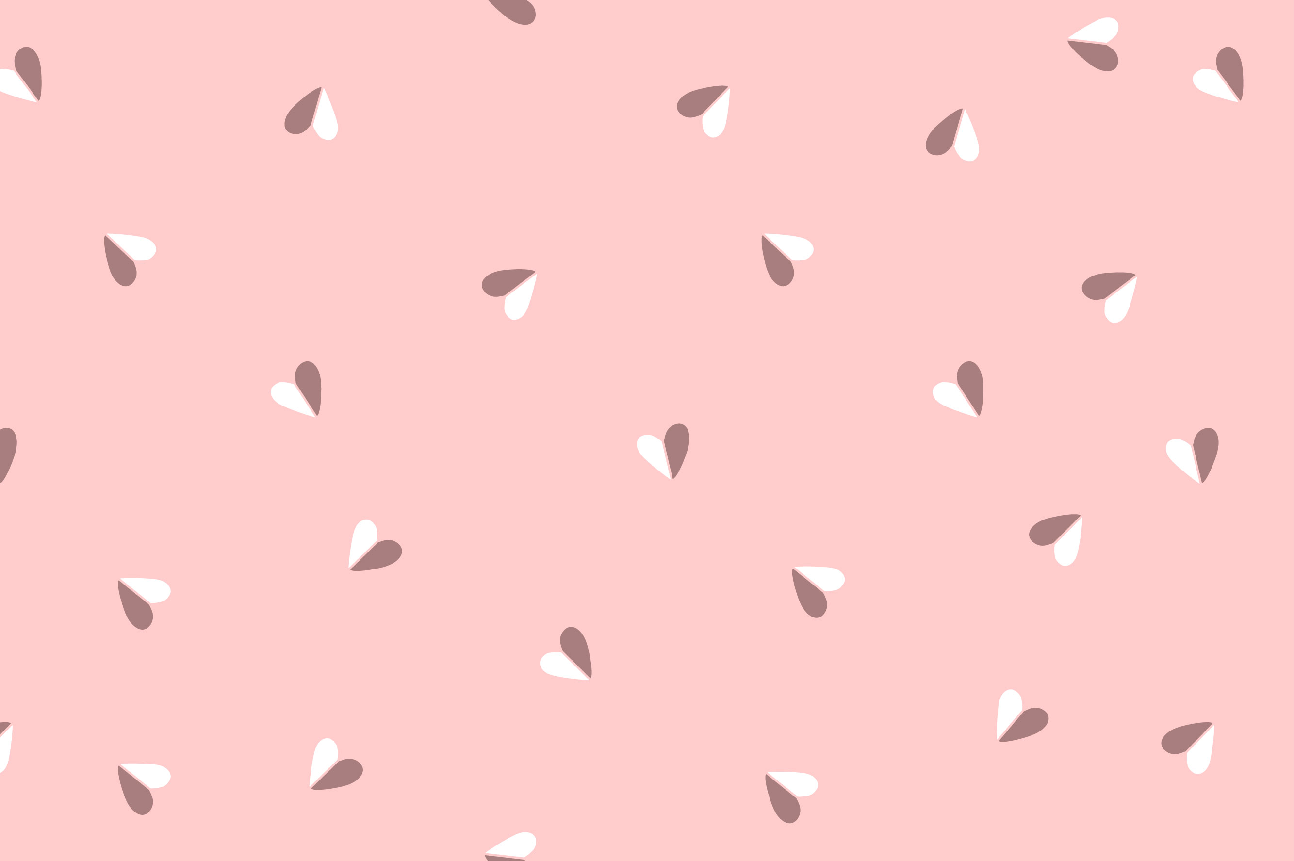 Ткань с принтом Сердечки-половинки Т691_14