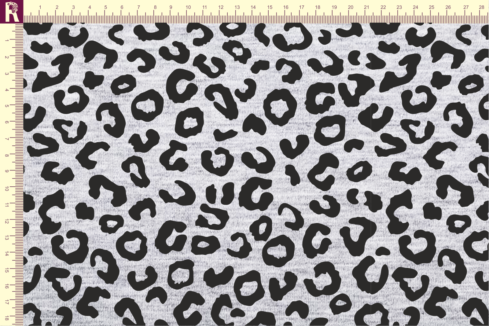 картинка Т621 Леопардовая текстура Т1 melange_8009 (черный узор на меланже) от компании Руткани