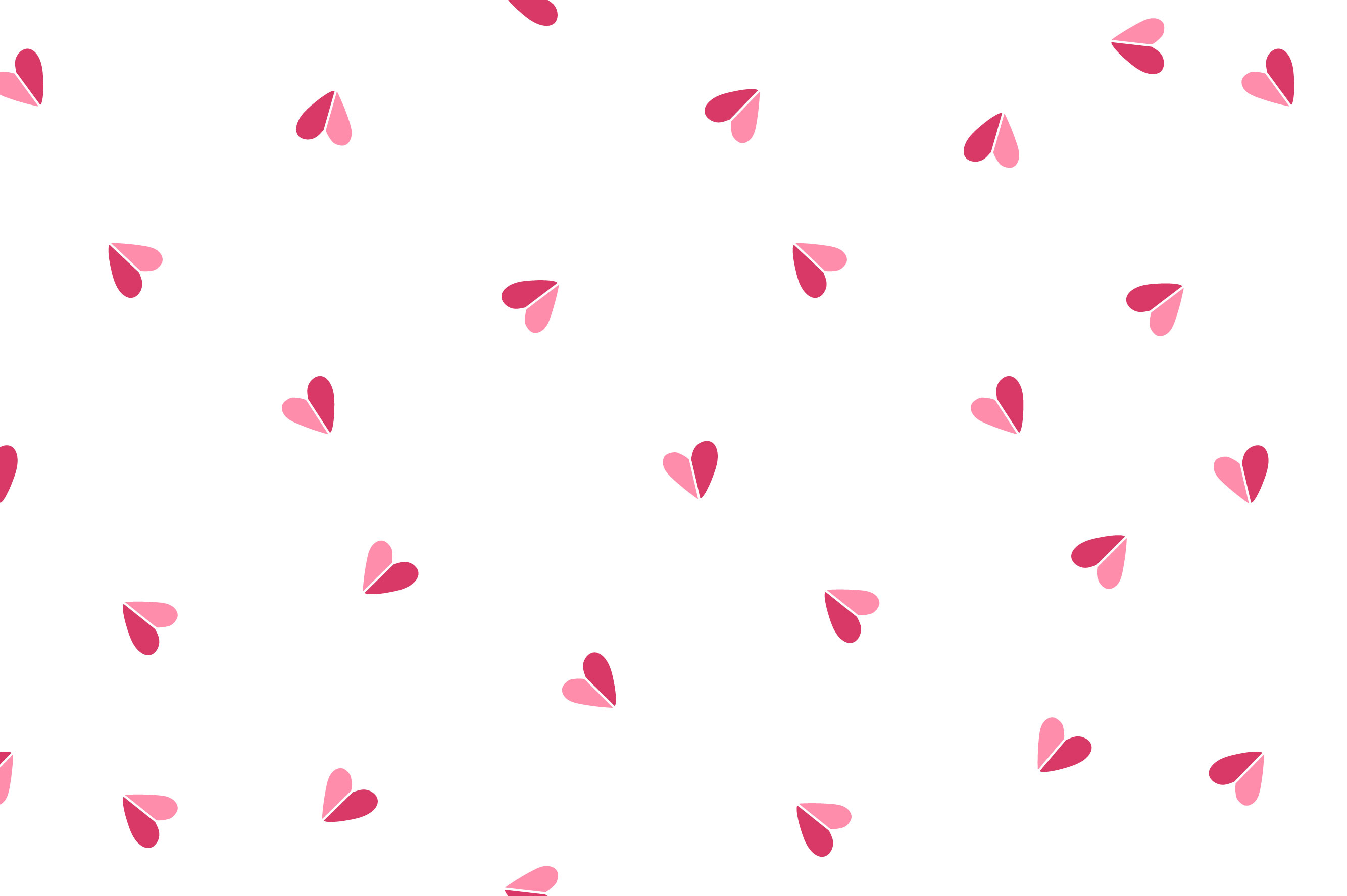 Ткань с принтом Сердечки-половинки Т691_9