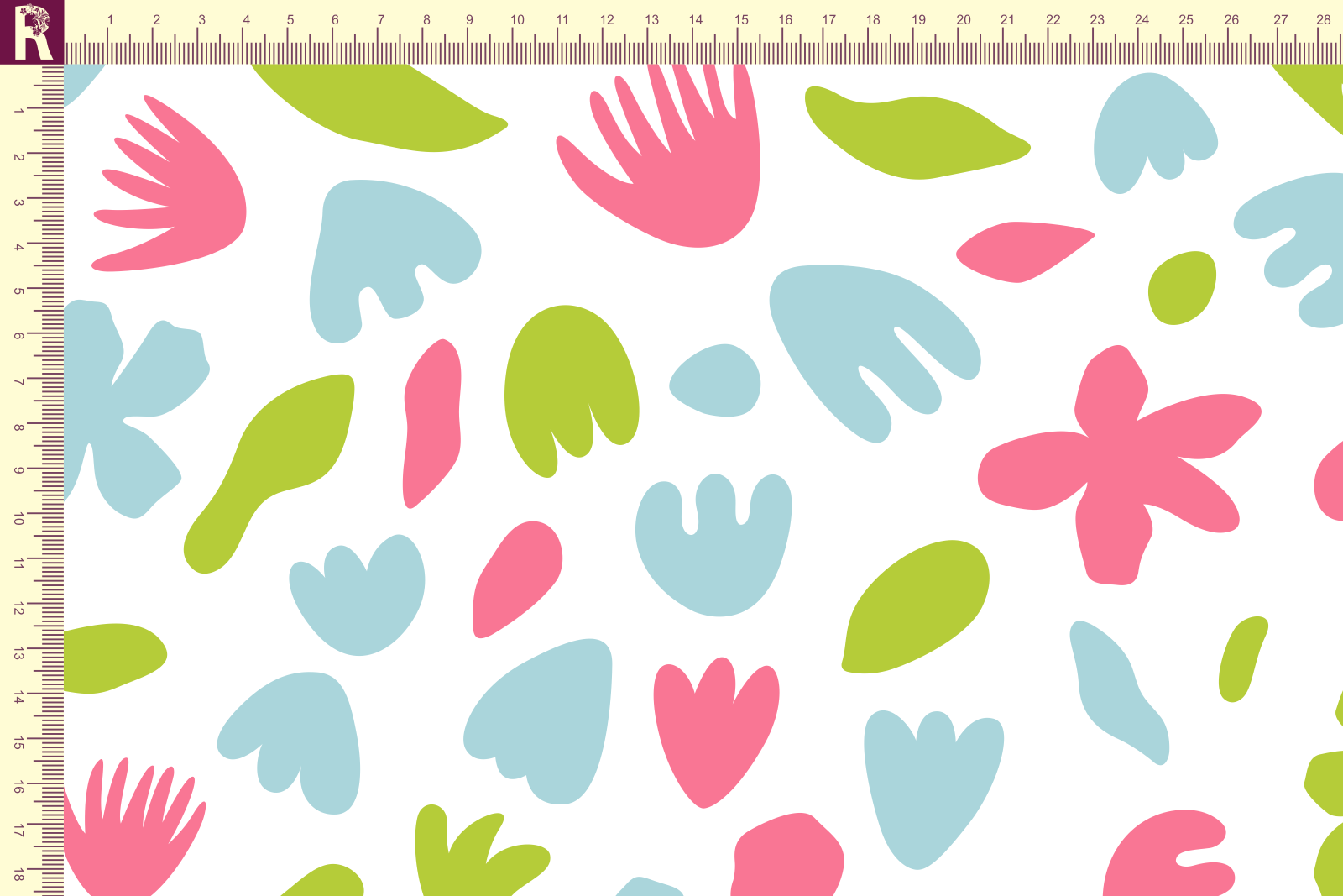 Т649 Абстрактные цветы 9000_2008_6036_7047 Футер с начесом, 30/20, пачка, кардная